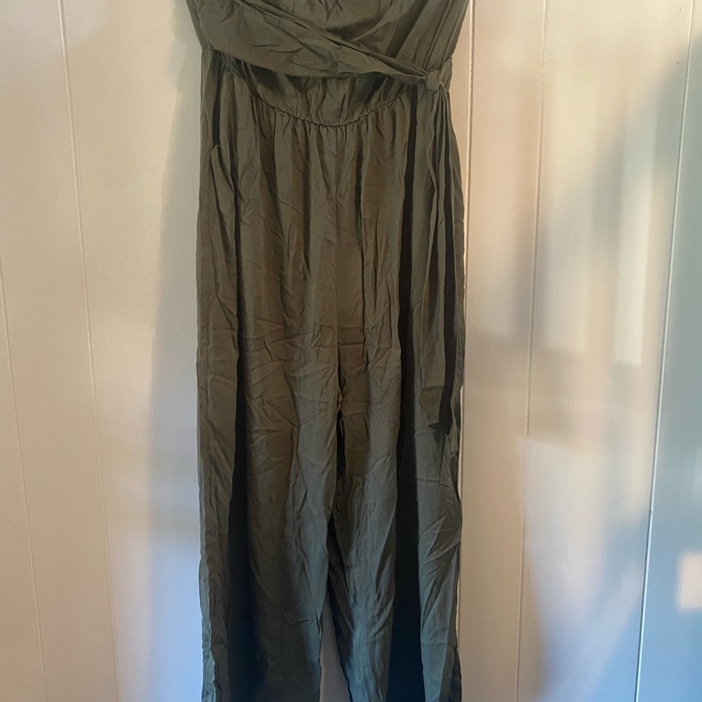 Elegant Olive Green Jumpsuit